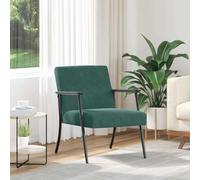 Générique Fauteuil Vert foncé 59 x 75 x 78 cm Velours,Meubles,Fauteuils et chaises,Fauteuils,Crème,10.25 KG,42017681