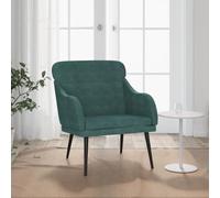 Générique Fauteuil Vert foncé 63x76x80 cm Velours,Meubles,Fauteuils et chaises,Fauteuils,Vert,9.4 KG,351438