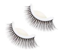 Générique Faux Cils 3d Auto-adhésifs Réutilisables en Plastique Noir Confortables à Porter Bandes de Colle de Rechange pour Maquillage et Événements Photo ou Mariage