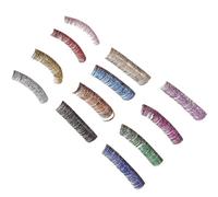 Générique Faux Cils à Paillettes Colorés 15 MM Lot de 6 Paires Faits Main pour Cosplay Maquillage Scène et Soirées Costumées Extensions de Cils Légères et Souples Couleur Aléatoire