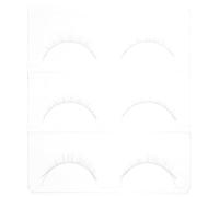 Générique Faux Cils Blancs Naturels Touffes de Cils Synthétiques Recourbées 3 Paires pour Cosplay Halloween Soi-même Maquillage Yeux au Quotidien