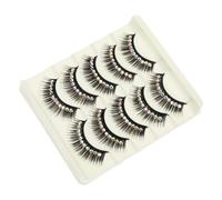 Générique Faux Cils Exagérés Noirs avec Strass, 5 Paires, Tiges Rigides pour Danse Latine et Performances, Cils de Scène Volumineux pour Cosplay et Soirées