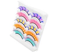 Générique Faux Cils Naturels Colorés en Dégradé d Courbure 5 Paires Fines et Légères pour Maquillage Extensions Cils pour Soirées Cosplay et Occasions Spéciales