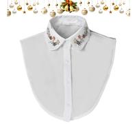 Générique Faux Col Femmes | Faux Col Détachable avec des Pierres De | Demi-Chemise Élégante pour Les Festivals - Idéal pour La Maison, Le Voyage, Le Travail, Les Fêtes, Les Anniversaires Et