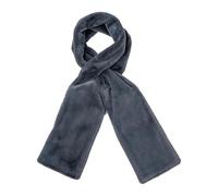 Générique Faux Fur Pull Through Scarf with Hidden Zipper Pocket, Ultra Soft Winter Scarf Cozy Neck Wrap for Hands-Free Storage of Phone, Keys, Cash (Gray)