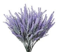 Générique Faux Lavender - PVC 15x6.5 inch | Artificial Lavender Flowers | All Year Round Imitation Plants Faux Table Centerpieces for Indoor Outdoor Window Home Decorations