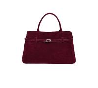 Générique Faux Suede Tops Handles Totes Bag for Women,Larges Capacity Top Handles Satchel Handbags, Women's Large Brown Faux Suede Top-Handle Work Handbag (Red,One-size)