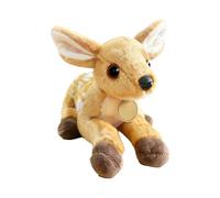 Générique Fawn Plush - 6.3 inches Lying Down Huggable Plush Dolls, 6.3 inches Stuffed Animal Soft Toy | Cuddly Velvet Deer Toy, Collectible Forest Creature for Boys, Girls, Nursery, Bedroom