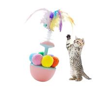 Générique Feather Ball Cat Toy, Interactive Swing Ball, Portable Pet Exercise Toy, Engaging -Play Activity for Kittens to Stay Active and Entertained Indoors and Outdoors