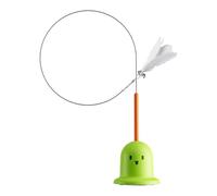 Générique Feather Wand Cat Toy, Suction Cup Interactive Teaser, Portable Kitten Play Wand, 3.35x29.92 inches Bell Attachment for Stimulation, Indoor Pet Exercise, Engaging Fun Activity