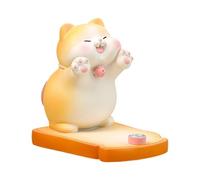 Générique Feline Device Cradle - Mascot Ornament for Propping | Weighted Polished Resin with Anti-Scratch Grip & Hands-Free Viewing Angle for Smart-Phones, E-Readers, Desks and Nightstands