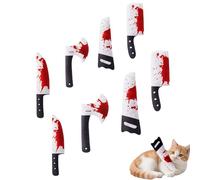 Générique Feline Four Sword Style Catnip Toys, Knife Catnip Halloween Cat Toys, Interactive Toys Stuffed Kitten Chew Toys Teething Resistant for Halloween Party Supplies ((ABCD)*2)