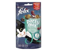 générique Felix - Friandises Savoureuses pour Chat Adulte, Délice Océan au Saumon, Colin & Truite (60g) - Le Lot de 4