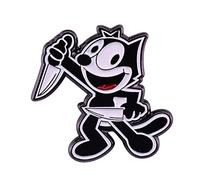 Générique Felix Pin's Métal Emaillé Chat Blanc et Noir Broche Badge Idée Cadeau pour Homme Femme Collectionneur