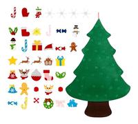 Générique Felt Christmas Tree Set - Winter Holiday Decorations for Creativity | Felt Cloth with String Lights and 40 Detachable Ornaments, Hanging Christmas Tree, for Living Room, Party, School