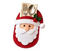 Générique Felt Flatware Storage Pouch Christmas Silverware Holder Holiday | Tableware Craft Kit Holiday Silverware Pouch For Home Kitchen Indoor Apartment Dining