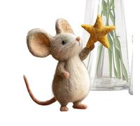 Générique Felt Mice Cat Toys - Soft Plush Play Set | Wool Blend Fabric with Lightweight Squeak Free Design, Interactive Indoor Training Accessories for Cats Kittens Exercise Fun Play