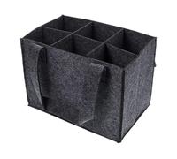Générique Felt Wine Tote - Reusable 6-Bottle Wine Bag, Portable Bottle Storage Carrier | Red Wine Organizer for Travel, Shopping, Picnic, Party, Noise-Reducing Breakage-Proof Bag