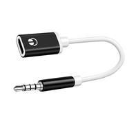Générique Female to 3.5mm Male Jack Audio Adapter - Stereo Aux Cable | Connect Type-C Headphones to 3.5mm Aux Ports, Durable Portable Audio Converter for Car Home & Travel, High-Res Sound Support