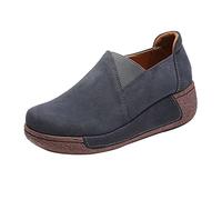 Générique Femelle Bottes Courte plates daim Femmes Boot Elégantes Souple Confortable Bottillons Femme Casual Vintage cuir véritable Cowboy Moderne Bottes Femme Automne Hiver Chaudes