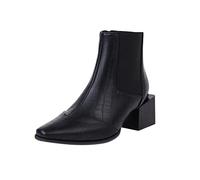 Générique Femelle Bottillons basses imprimé plates Botte pour femme Chaudes Imperméables Confortable Souple Bottes Femme Elégantes rétro cuir véritable Femmes Boot Fashion classiques