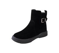 Générique Femelle Bottillons Courte à boucles Bottes pour femme Tige large Travail Confortable Femme Botte Imperméables Souple Elégantes Chaudes bottines pour femmes classiques Millésime