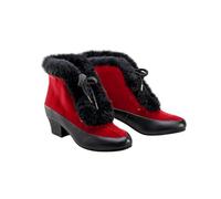 Générique Femelle Bottillons Peluche basses pointu Femelles Bottillon Imperméables Confortable Elégantes Souple Chaudes Femmes Bottines à talon carré Casual classiques cuir véritable Hiver Automne