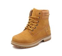 Générique Femelles Botte Courte à Lacets Rond Femelles Bottillon Elégantes Chaudes rétro Bottes pour femme loisirs à talon carré classiques cuir véritable Femmes Bottes Automne Hiver Cowboy Mode