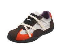 Générique Femme Baskets Rétro À Brides Croisées Semelle Crantée Stable | Chaussures Lacets Élastiques, Sneakers Dame, Empeigne Découpée Bicolore, Tennis, Pour Flâneries Urbaines Et Café