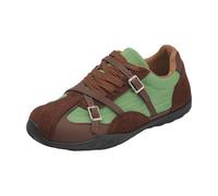 Générique Femme Baskets Rétro À Brides Croisées Semelle Crantée Stable | Chaussures Lacets Élastiques, Sneakers Dame, Empeigne Découpée Bicolore, Tennis, Pour Flâneries Urbaines Et Café
