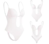 Générique Femme Body Dos Nu Invisible Push Up Sculptant Sans Couture Shaper String Sous-Vêtement Avec Bandoulière Transparente Soutien-Gorge Push up Dos Nu sans Couture