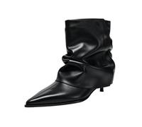 Générique Femme Bottes Hautes Tige Souple Plis Drapés Bout Pointu Talon Fin | Semelle Intérieure Rembourrée Soulier, Sandales , Style Urbain Pièce Satinée, Mules Légères, Pour Sorties Quotidiennes