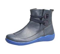 Générique Femme Bottillon Courte plates Femme Botte Souple Chevalier loisirs Moderne Bottes pour femmes Confortable Imperméables cuir véritable Bottes Femmes Chaudes Automne Hiver