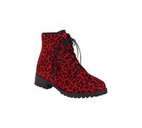 Générique Femme Bottillons à Lacets Courte Femmes Boot Chevalier Souple Casual cuir véritable Femme Botte Confortable Imperméables à talon carré Chaudes Bottines pour femmes Moderne Couleur unie