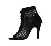 Générique Femme Heels Dance Classes Bootie Sandales À Talons Hauts Escarpins Sexy Escarpins Noir Mesh Stiletto Talons Chaussures De Danse Hauts Sandale À Lacets Avec Bouche De Poisson