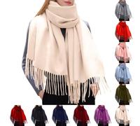 Générique Femme Homme Écharpe Hiver Chaud en Cachemire Imitation Doux Épais Pull Châle Mode Écharpe Fraîche Cadeau Unisexe Cadeau Noël