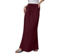 Générique Femme Jupe Tendance Lin Cordon Vacances Bohème Été Léger Bureau | Taille Élastique, Respirant, Élégant, Polyvalent, Mini, Tutu, Danse, Fête, Tulle, Femmes, Plissée, Carnaval, Halloween, Rétro