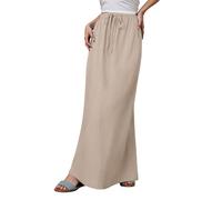 Générique Femme Jupe Tendance Lin Cordon Vacances Été Fluide Léger Bureau | Taille Élastique, Respirant, Élégant, Soirée, Polyvalent, Mini, Tutu, Danse, Fête, Tulle, Femmes, Plissée, Carnaval, Rétro
