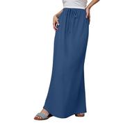 Générique Femme Jupe Tendance Lin Cordon Vacances Été Fluide Léger Bureau | Taille Élastique, Respirant, Élégant, Soirée, Polyvalent, Mini, Tutu, Danse, Fête, Tulle, Femmes, Plissée, Carnaval, Rétro