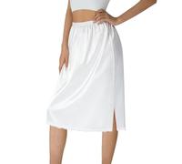Générique Femme Jupon Lingerie sous-Jupe Robe Coton Blanc Noir Ivoire Court Mi-Long pour Marige Fille Lâche
