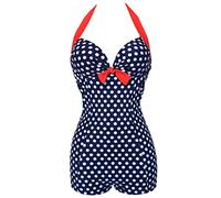 Générique Femme Maillot de Bain Une Pièce 50 années Rétro Monokini à Pois