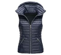 Générique Femme Manteaux Sans Manche Léger Gilet Matelassé Capuche Elégant Chaud Gilet Sans Manches Doudoune Hybride avec Poches zippées Doudoune sans Manche Femme Gilet Hiver Chaud