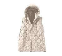 Générique Femme Manteaux Sans Manche Léger Gilet Matelassé Capuche Elégant Chaud Gilet Sans Manches Doudoune Hybride avec Poches zippées gilet sans manche femme