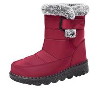 Générique Femme neige Boots Peluche Rond Bottines femmes Casual Chaudes à talon carré classiques Bottes Femelles cuir véritable Automne Hiver Cowboy Femme Bottine Mode Couleur unie Tige large