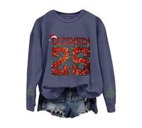 Générique Femme Pull Moche De Noël Grande Taille Manches Longues Tops Moche Xmas Sweat-Shirt Rigolo Haut Tee Shirt Renne Imprimé Tunique Sweats Col Rond Chaud Sweatshirt San Capuche Pas Cher Pullover