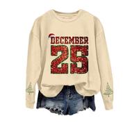 Générique Femme Pull Moche De Noël Grande Taille Manches Longues Tops Moche Xmas Sweat-Shirt Rigolo Haut Tee Shirt Renne Imprimé Tunique Sweats Col Rond Chaud Sweatshirt San Capuche Pas Cher Pullover