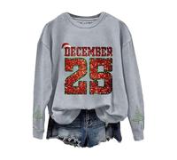 Générique Femme Pull Moche De Noël Grande Taille Manches Longues Tops Moche Xmas Sweat-Shirt Rigolo Haut Tee Shirt Renne Imprimé Tunique Sweats Col Rond Chaud Sweatshirt San Capuche Pas Cher Pullover