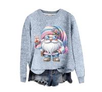 Générique Femme Pull Noel Sweatshirt De Noël pour Sweatshirts Oversize Classique Sweat Shirt Cloches Arbre Tenue Col V Grande Taille Bonhomme Neige