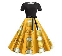 Générique Femme Robe de Costume Dirndl, Oktoberfest Costume Femme DéGuisement Bavaroise ColoréE Robe Longue 3XL Dirndl Oktoberfest Set Deguisement Halloween Princesse Sexy Halloween