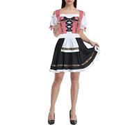 Générique Femme Robe Traditionelle de Bavière Allemande Costume Bavarois Robes de Fête de la Bière Déguisement Bavaroise Femmes Robe Dirndl Femme Oktoberfest Costume Tyrolien Femmes